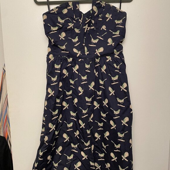 Anthropologie navy bird dress - Picture 2 of 7
